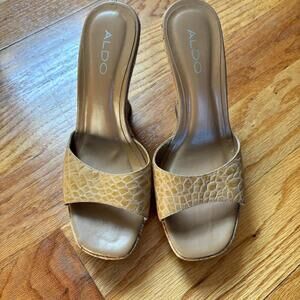 Tan And Cream Aldo Leather